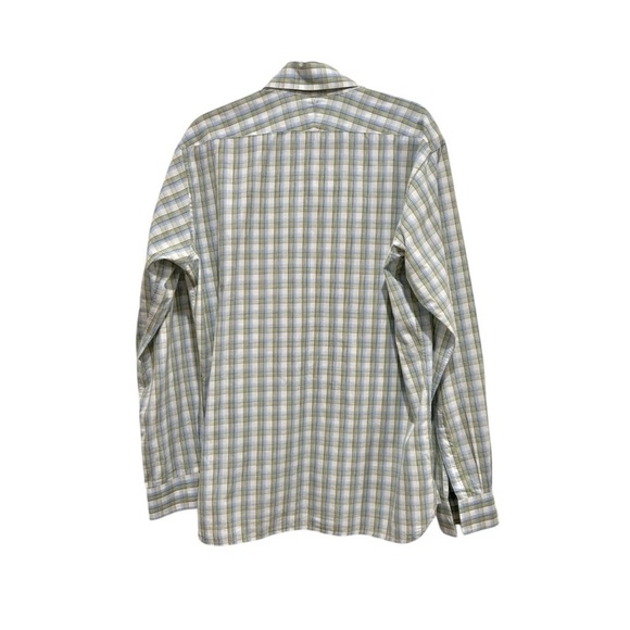 Burberry London Button-Down Dress Shirt Checked Men's Size 16 41 Cotton Logo - Picture 2 of 8